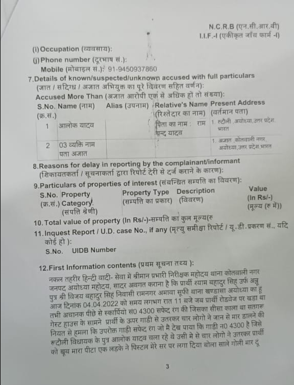 बीजेपी विधायक के पुत्र के खिलाफ मारपीट और जान से मारने की धमकी सहित लूट का मुकदमा दर्ज।