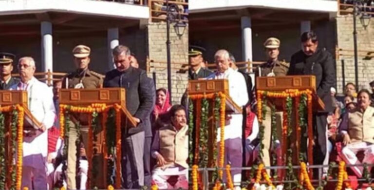 Himachal New CM Oath:हिमाचल के नए मुख्यमंत्री  सुक्खू ने ली मुख्यमंत्री पद की शपथ,अग्निहोत्री को बनाया गया उपमुख्यमंत्री।