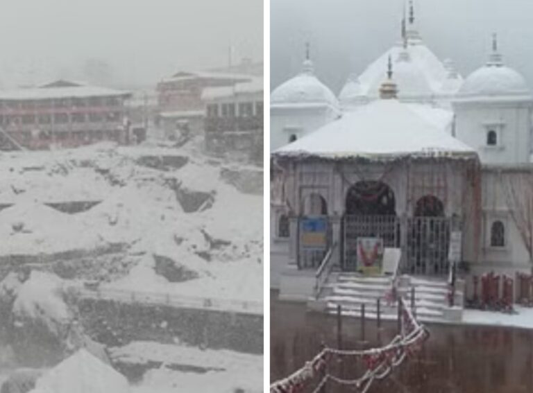 उत्तराखंड- मौसम ने फिर ली करवट चारों धाम में हुई बर्फबारी, मैदानी क्षेत्र में बारिश से बढ़ी ठंड।