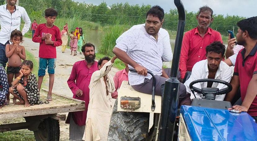 ADM Arvind Kumar conducted a surprise visit of flood affected villages at Kalan on Saturday.