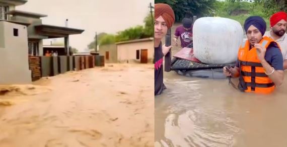 पंजाब में जलप्रलय:- AAP के सभी सांसद-विधायक देंगे 1 माह की सैलरी, मोगा में 100 साल पुराना मकान गिरा
