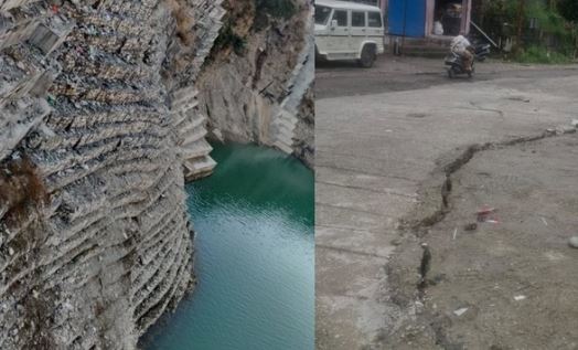 उत्तरकाशी- 5 करोड़ की सुरक्षा दीवार झुकी, गंगोत्री हाईवे पर आई दरारें, चिन्यालीसौड़ पर मंडराया संकट