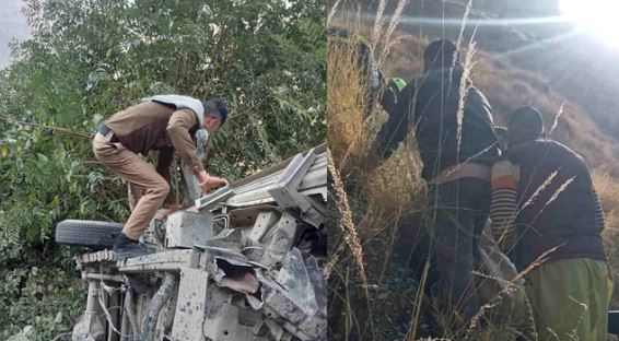 देहरादून: शिव मंदिर बैंड के पास दर्दनाक हादसा, वाहन 200 मीटर नीचे गहरी खाई में गिरा, एक की मौत