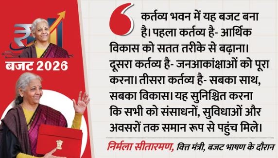 बजट 2026: वित्त मंत्री ने केंद्र सरकार के तीन कर्तव्यों को स्पष्ट किया, छह क्षेत्रों में पहलों की घोषणा