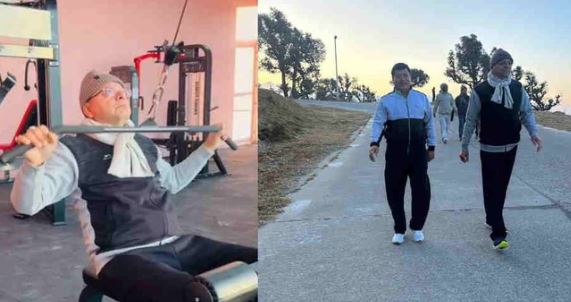 गैरसैंण: बजट सत्र से पहले सैर पर निकले धामी, जिम में की कसरत, रसोई पहुंचकर भोजन व्यवस्था का लिया जायजा