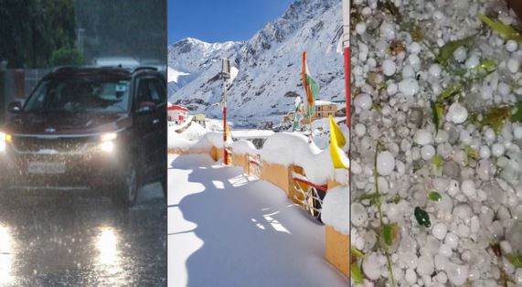 मौसम- पहाड़ पर बर्फबारी, मैदान में बारिश, पूर्वोत्तर में तेज हवा के साथ पड़ेंगे ओले, जानें…
