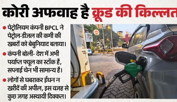 न लगाएं पेट्रोल पंपों पर भीड़: पश्चिम एशिया संकट के बीच भारतीय तेल कंपनी की अपील, कहा- हमारे पास पर्याप्त ईंधन