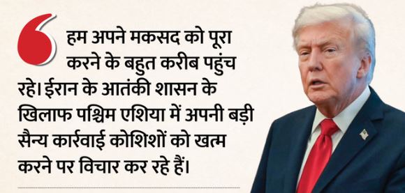 ईरान के खिलाफ सैन्य कार्रवाई रोकने पर विचार कर रहे ट्रंप,क्या थमने वाला है ईरान युद्ध?