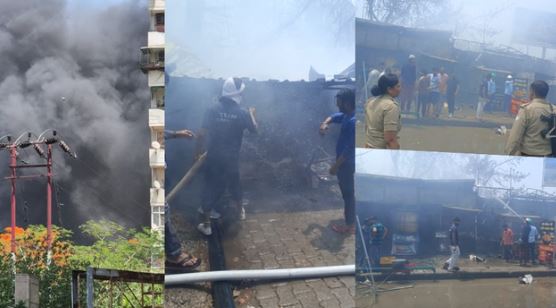 Fire: क्रॉसिंग रिपब्लिक में आग का तांडव, पांच दुकानें जलकर खाक, सिलिंडर फटने से मचा हड़कंप