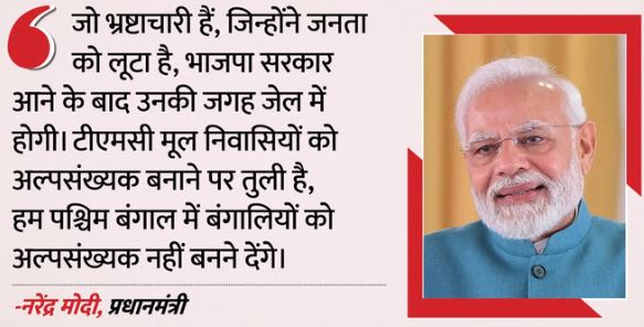कार्बन कॉपी बन गई है टीएमसी: मुर्शिदाबाद में बरसे PM मोदी, कहा- घुसपैठियों की सरकार का अंत तय