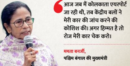 सियासी घमासान: ‘हिम्मत है तो रोज जांच करो’, CM ममता बोलीं- एयरपोर्ट जाते वक्त रोकने की कोशिश की गई