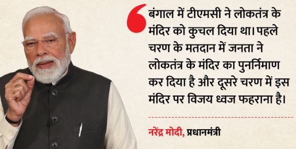 दमदम की रैली- PM मोदी का ममता पर तंज, बोले- बुझने से पहले फड़फड़ा रहा है TMC का दीया