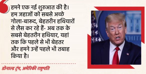ईरान को 24 घंटे की मोहलत- राष्ट्रपति ट्रंप की धमकी- समझौता नहीं हुआ तो अपने सबसे घातक हथियारों से करेंगे हमला