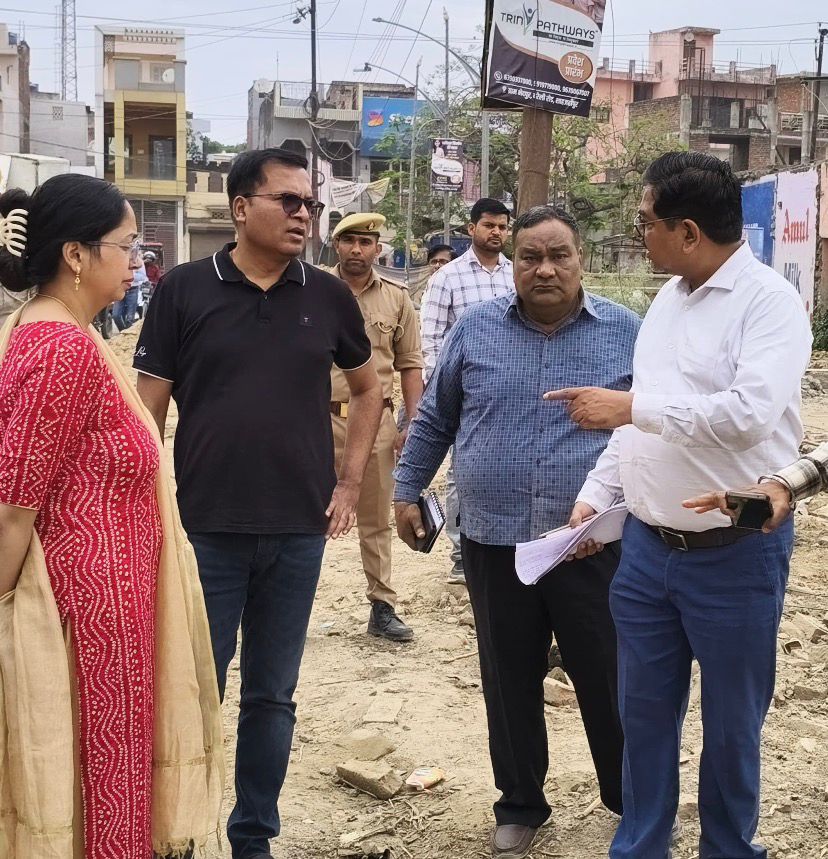District Magistrate Inspect Ongoing Civic Projects