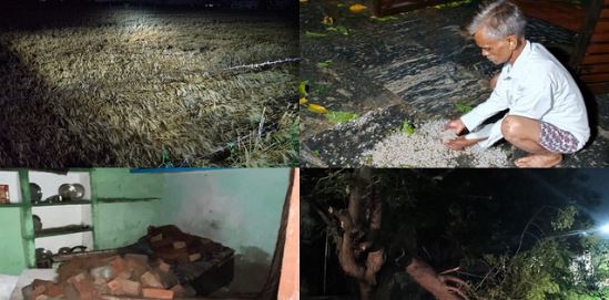 आंधी- बारिश और ओलावृष्टि ने मचाई तबाही, देखें ये तस्वीरें, अगले 24 घंटे के लिए मौसम विभाग ने दी ये चेतावनी