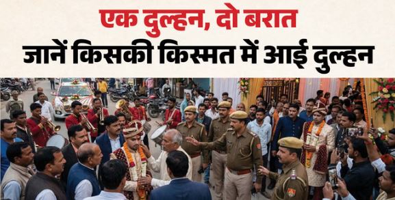 एक दुल्हन को लेने आ गए दो दूल्हे- बैंक्वेट हॉल के बाहर हो गया माहौल तनावपूर्ण, पुलिस आई तब जाकर हुआ ये फैसला