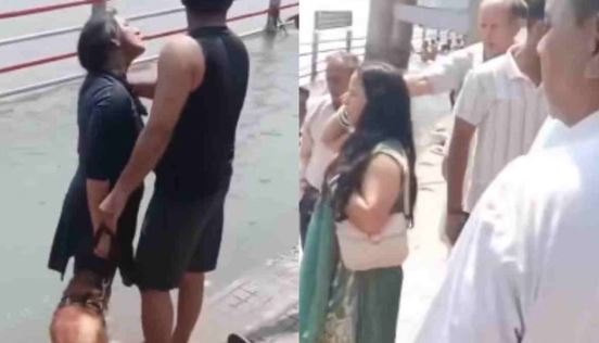 हरिद्वार- महिला यात्री के गंगा में कुत्ते को नहलाने पर हंगामा,धार्मिक और सामाजिक संगठनों में नाराजगी 