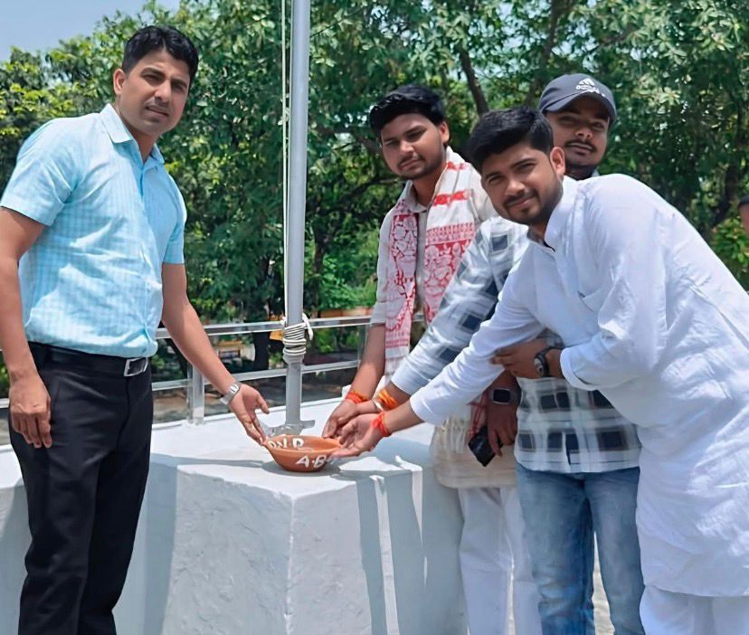 Adm started campaign arranges water for birds.