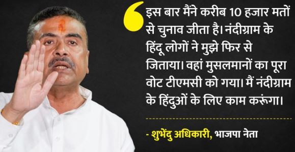 शुभेंदु अधिकारी बोले- नंदीग्राम के हिंदुओं के लिए करूंगा काम, TMC 24 घंटे के भीतर खत्म हो जाएगी