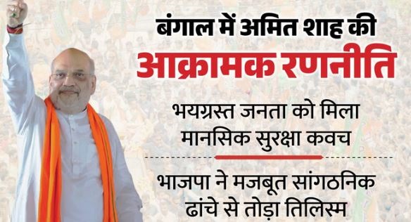 बंगाल की रणनीति- खौफ का दरका तिलिस्म,ध्वस्त हो गया ममताराज,शाह की आक्रामक रणनीति से सत्ता के अहंकार पर प्रहार