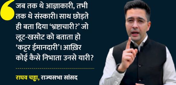 आप पर भड़के राघव चड्ढा: BJP में गए सांसदों के उत्पीड़न का आरोप, बोले- खतरानक खेल शुरू आप किए, अंत खराब होगा