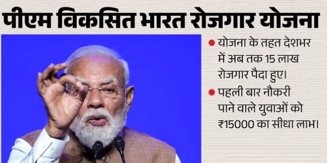 विकसित भारत रोजगार योजना- आज PM जारी करेंगे ₹2400 करोड़ की प्रोत्साहन राशि, रोजगार सृजन को मिलेगा बढ़ावा