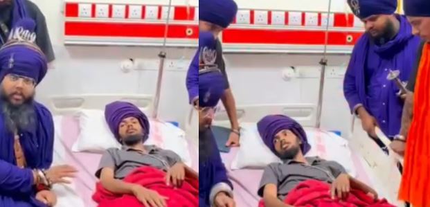 ऋषिकेश- मारपीट में घायल साथी का हालचाल पूछने एम्स पहुंचे निहंग
