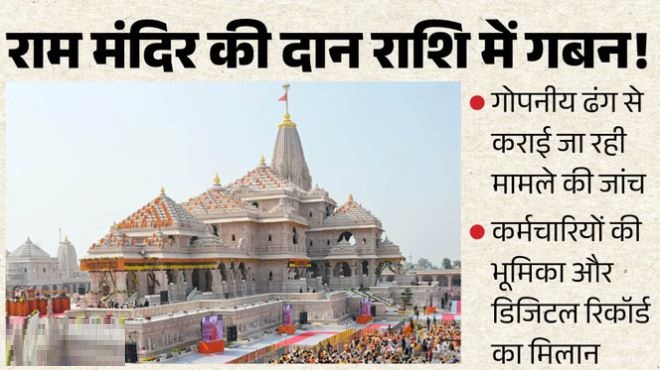 अयोध्या- राम मंदिर के दान में गबन पर सियासत: ‘पहले जमीन घोटाला, अब चढ़ावे में चोरी’, गोपनीय ढंग से गड़बड़ी की जांच