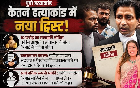 केतन हत्याकांड मेंआया नया मोड़: सिया के वकील ने भाई साहिल को भेजा 10 करोड़ का नोटिस, आखिर क्या है पूरा विवाद?