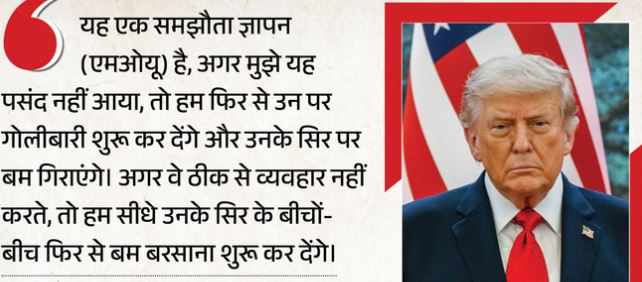US-Iran-‘अभी पक्का नहीं समझौता’, ट्रंप ने ईरान को फिर चेताया, कहा- समझौता पसंद नहीं आएगा तो उनके सिर पर बरसाएंगे बम