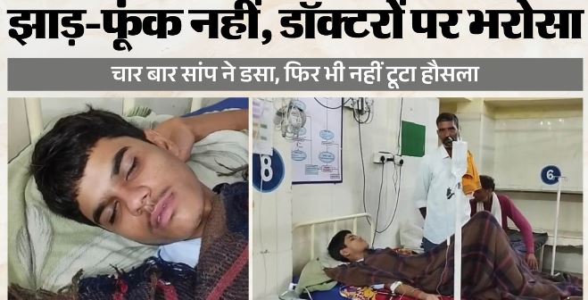 मध्यप्रदेश- 12 वीं कक्षा के छात्र को 8 माह में चार बार सांप ने काटा, हर बार सिर्फ इस वजह से बची जान