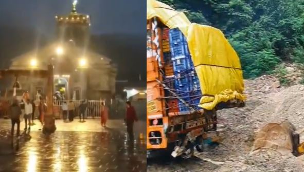 रुद्रप्रयाग: बारिश से जनजीवन प्रभावित, मौसम खराब होने पर रोकी जा रही केदारनाथ यात्रा