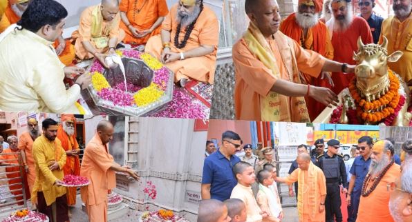CM Yogi-: गाजियाबाद के दुग्धेश्वर नाथ मंदिर पहुंचे CM योगी आदित्यनाथ, पूजा-अर्चना की