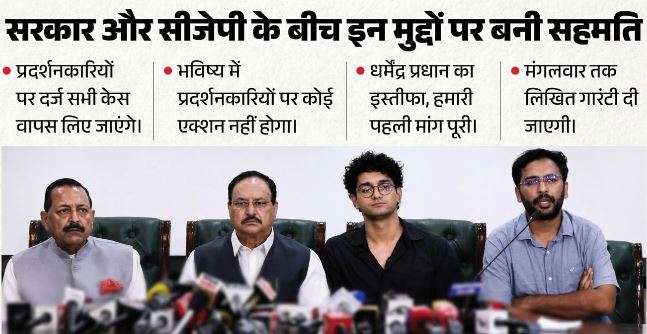CJP का आंदोलन खत्म करने का एलान, कहा- सरकार ने हमारी मांगें मान ली है