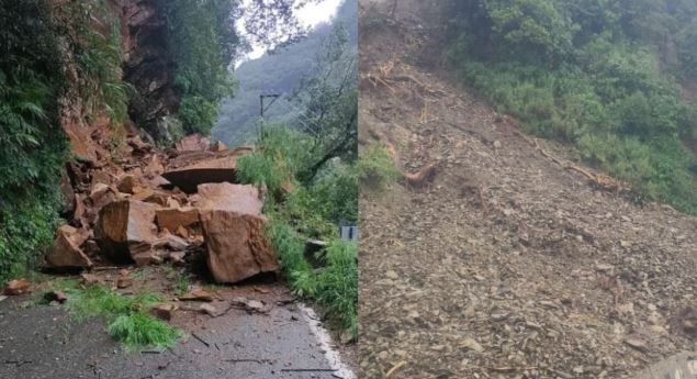 उत्तराखंड में आफत की बारिश: कुंड के पास बड़े बोल्डर गिरने से केदारनाथ हाईवे बंद, मसूरी में कई जगह भूस्खलन, पेड़ गिरे