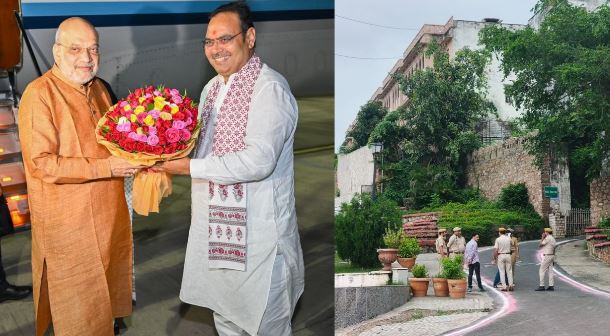 अमित शाह पहुंचे उदयपुर, CM भजनलाल ने की अगवानी, आज निम्बाहेड़ा में 12 हजार करोड़ से अधिक की सौगात