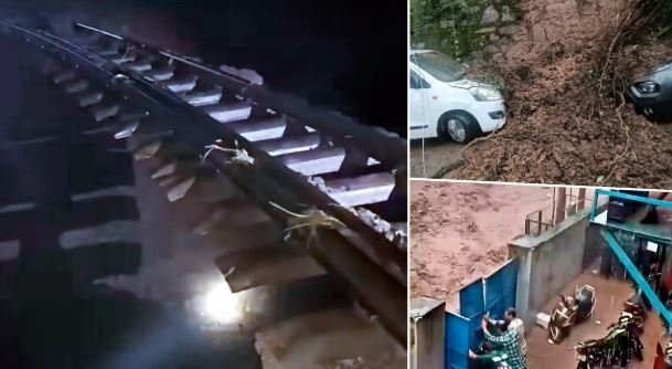 हिमाचल में बारिश का कहर: मकान ढहा, रेलवे ट्रैक हवा में लटका, आज से येलो अलर्ट, भूस्खलन और बाढ़ की चेतावनी