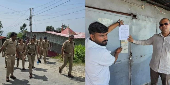 मसूरी: झड़ीपानी में रेलवे की जमीन पर बढ़ा विवाद, भारी पुलिस बल के साथ पहुंची टीम, 31 परिवारों को थमाया नोटिस