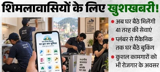 हिमाचल: शिमला में अब घर बैठे मिलेंगी प्लंबर, मैकेनिक समेत 41 सेवाएं, अक्तूबर से शुरू होगी ऑनलाइन बुकिंग
