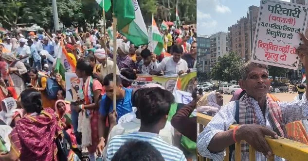 बिहार: परिचारी अभ्यर्थियों का आंदोलन, सीएम हाउस की ओर बढ़ रहे, जेपी गोलंबर पर पुलिस ने रोका तो करने लगे हंगामा