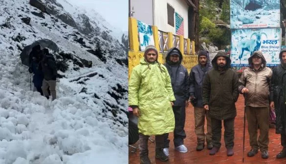 उत्तरकाशी: गोमुख-तपोवन पर बर्फबारी के बीच फंसे 121 ट्रेकर्स को किया सुरक्षित रेस्क्यू, गंगोत्री धाम पहुंचाया