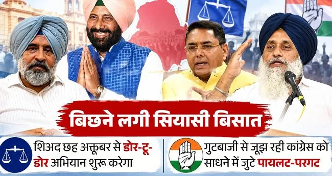 आप-भाजपा के बाद शिअद भी मैदान में: कांग्रेस की रणनीति पर सबकी नजर, पार्टी को एकजुट करने में लगे पायलट और परगट