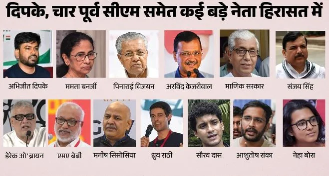 दिल्ली में प्रदर्शन: 4 पूर्व सीएम, सीजेपी के नेता, कई विपक्षी सांसदों समेत हिरासत में लिए गए 20+ बड़े चेहरे