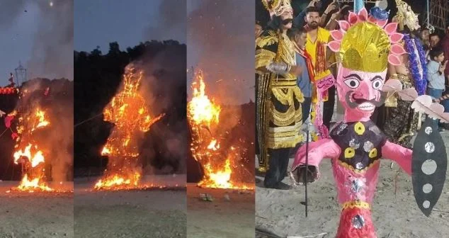 ऋषिकेश: शॉर्ट सर्किट से जल गए पुतले, फिर बच्चों के 40 रुपये से बने तीन फीट के रावण ने बटोरी वाहवाही