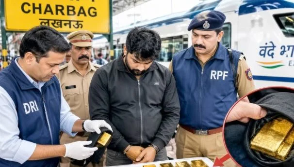 UP: नी-कैप में छिपाकर लाया 1.72 करोड़ का सोना, वंदे भारत से उतरा तस्कर, चारबाग स्टेशन पर इस तरह पकड़ा गया