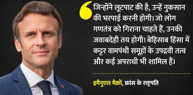 फ्रांस में सबसे बड़ा प्रदर्शन: 2000 गिरफ्तार; सड़कों पर लाखों लोग,राष्ट्रपति मैक्रों ने क्या चेतावनी दी?