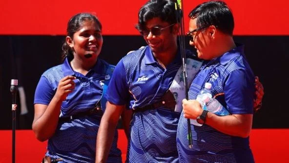 2026 एशियन गेम्स- तीरंदाजी में में आया छठा पदक, मिक्स्ड रिकर्व टीम ने जीता रजत